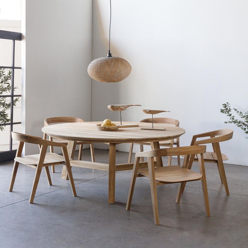 AMOBLE - Mesa De Comedor Jarpa Redondo 120 Amoblé