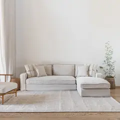 AMOBLE - Sofa Sven Seccional Derecho Beige H  Amoblé