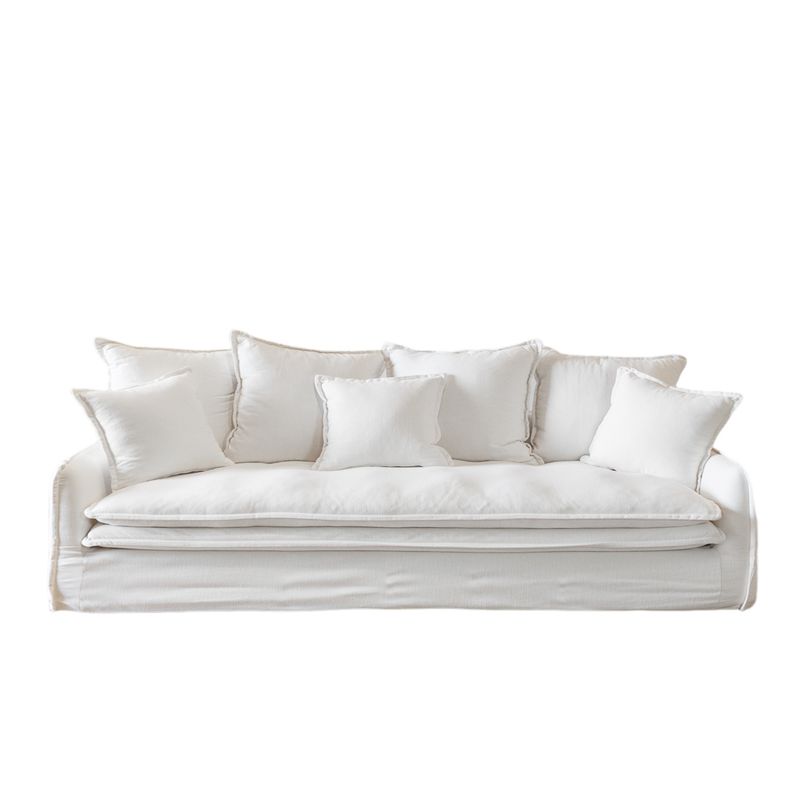 AMOBLE - Sofa Angostura Lino Blanco V 220 Amoblé
