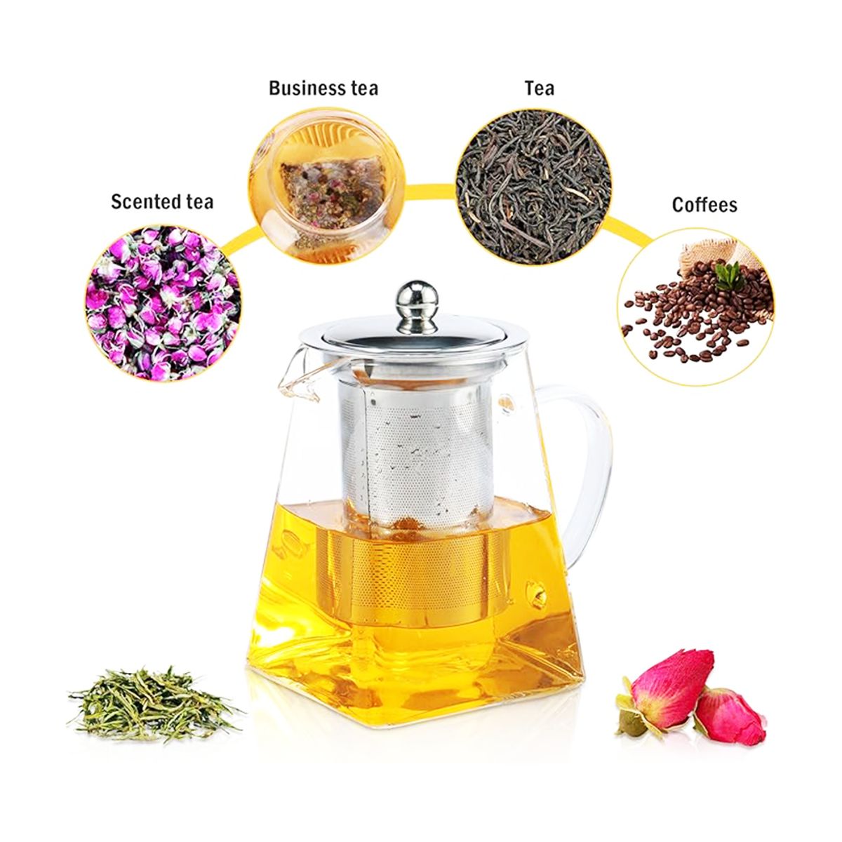 GENERICO - Tetera Infusora De Vidrio 750ml