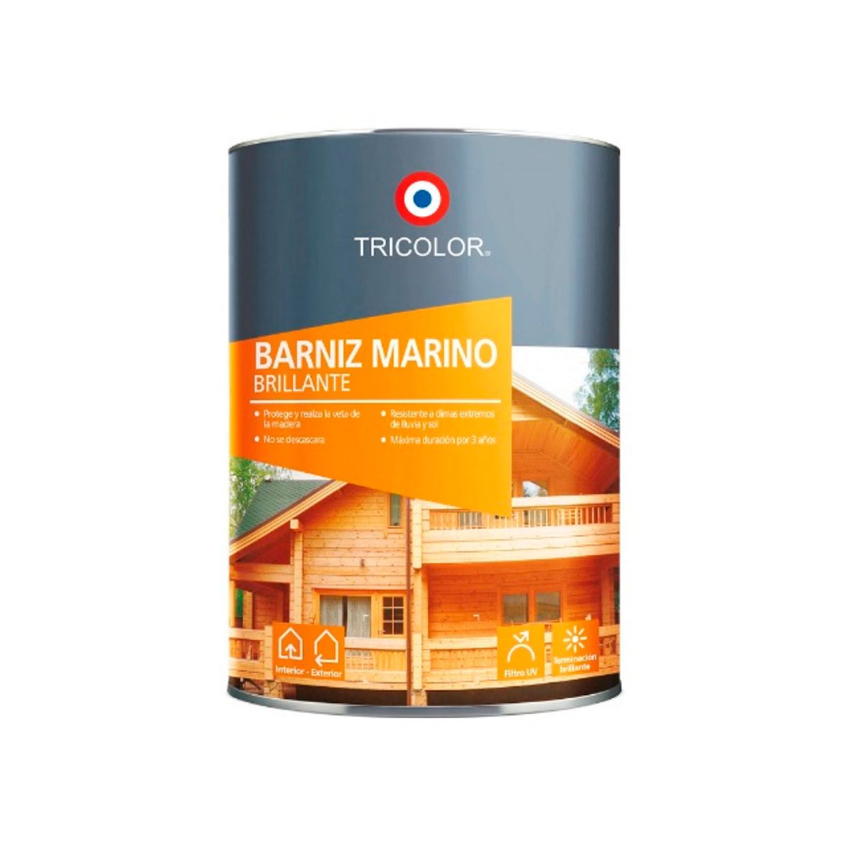 TRICOLOR - Esmalte Barniz 400ml marino Brillante Caoba Tricolor