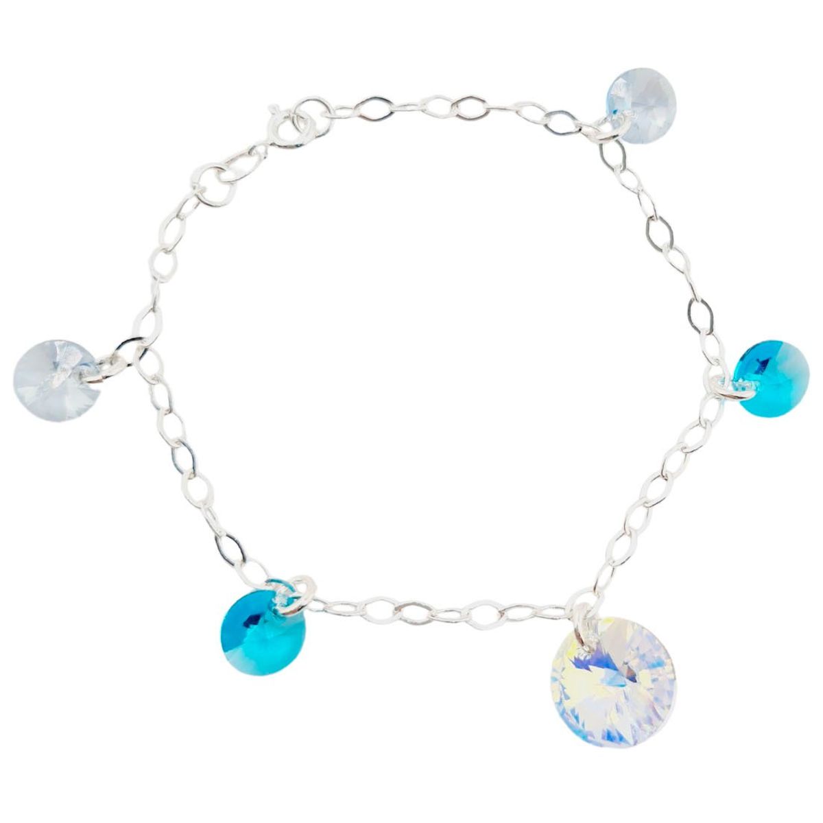 JOYAS MONTERO - Pulsera Nepal Plata 925 creado con cristales de Swarovski® Turquesa