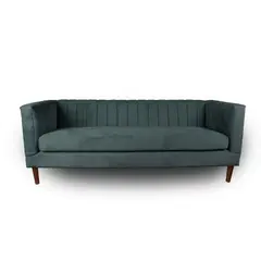 LATAM HOME - Sofá Sorrento 3 Cuerpos Tela Velvet Vivian Gris