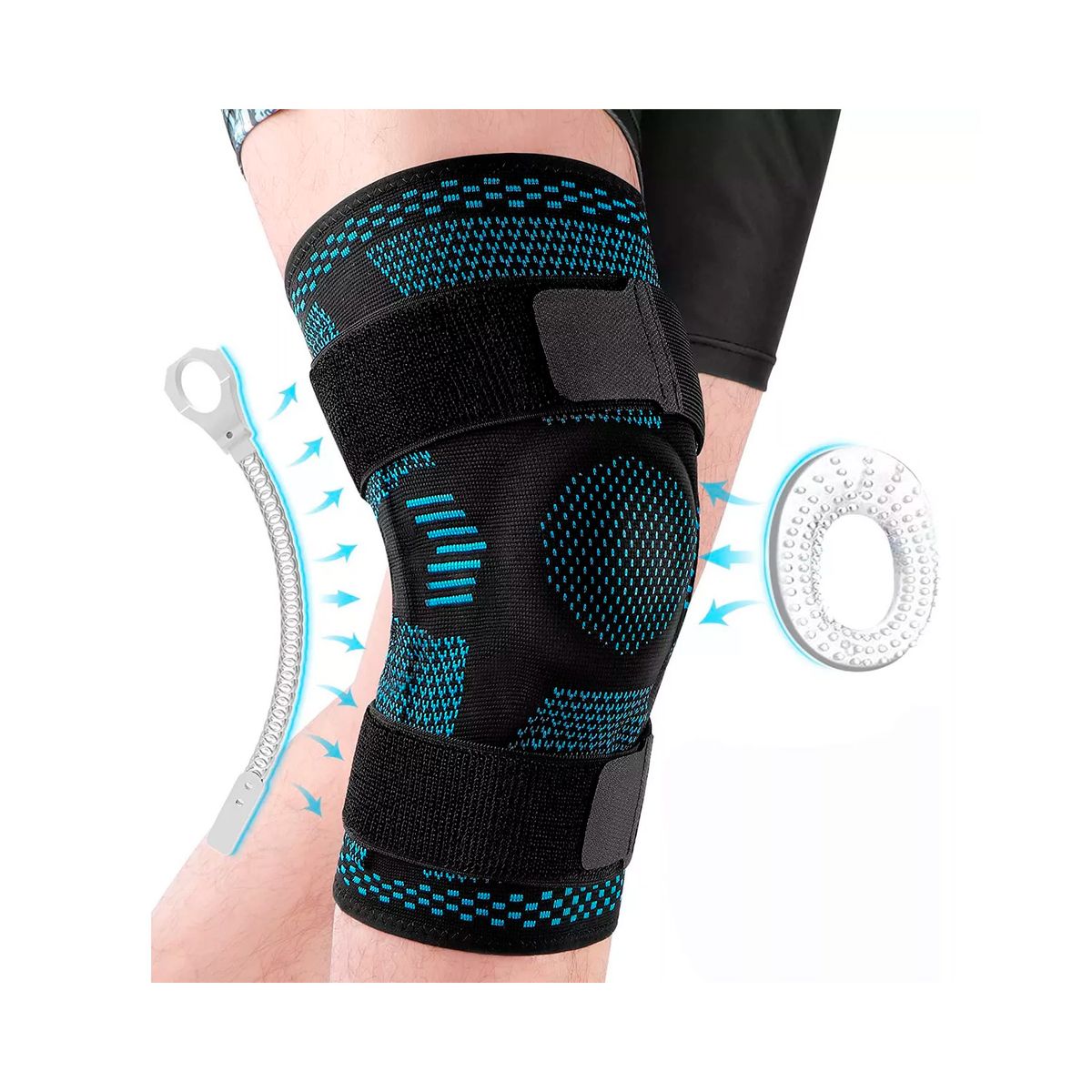 GENERICO - Pack X 2 Rodillera Elástica De Compresión Gym Para Deportes