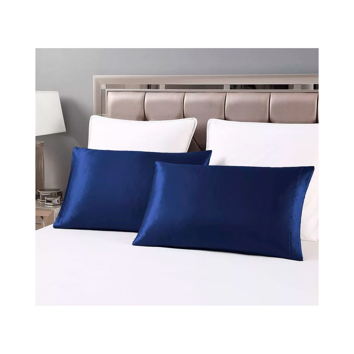 GENERICO - Set 2 Funda Almohada Satín Saten Tipo Seda 51x76cm