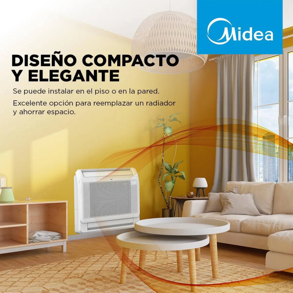 MIDEA - Aire Acondicionado Midea 14.000 BTU - Consola Xtreme Heat WIFI