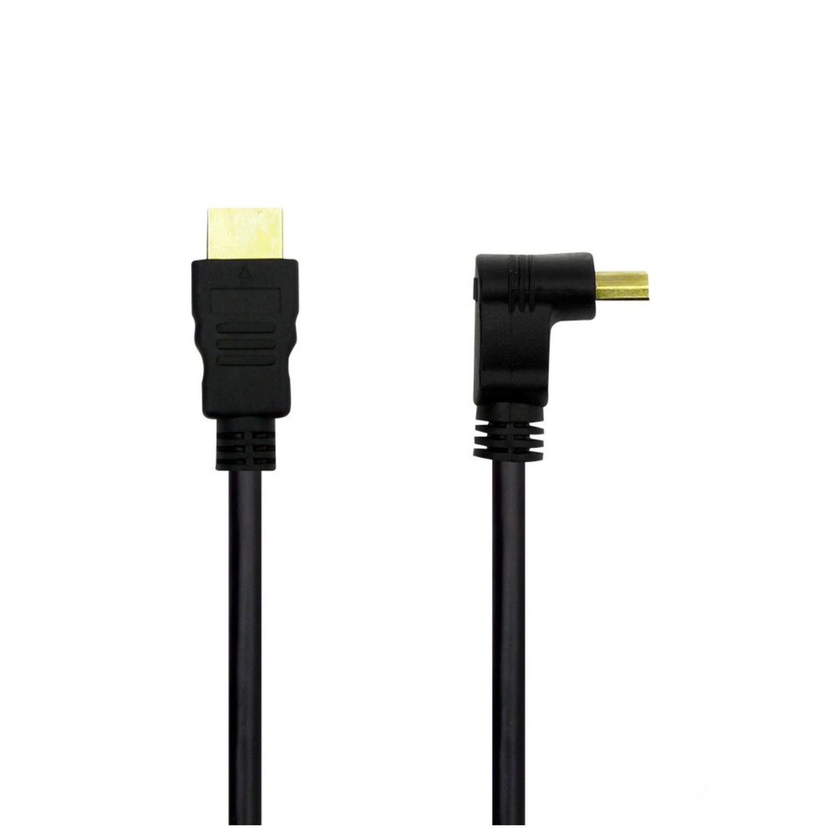 GENERICO - Cable Hdmi Punta Curva 150cm Reforzado para Muralla Ordenador