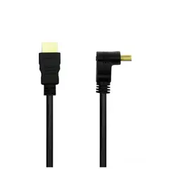 GENERICO - Cable Hdmi Punta Curva 150cm Reforzado para Muralla Ordenador
