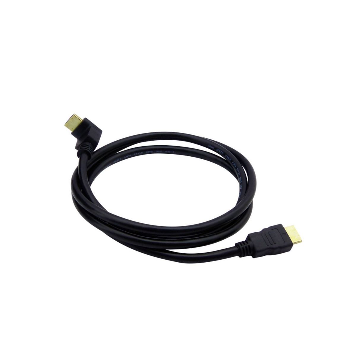 GENERICO - Cable Hdmi Punta Curva 150cm Reforzado para Muralla Ordenador