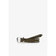 SCALPERS - Cinturón Tachuelas Hebilla Grande Khaki