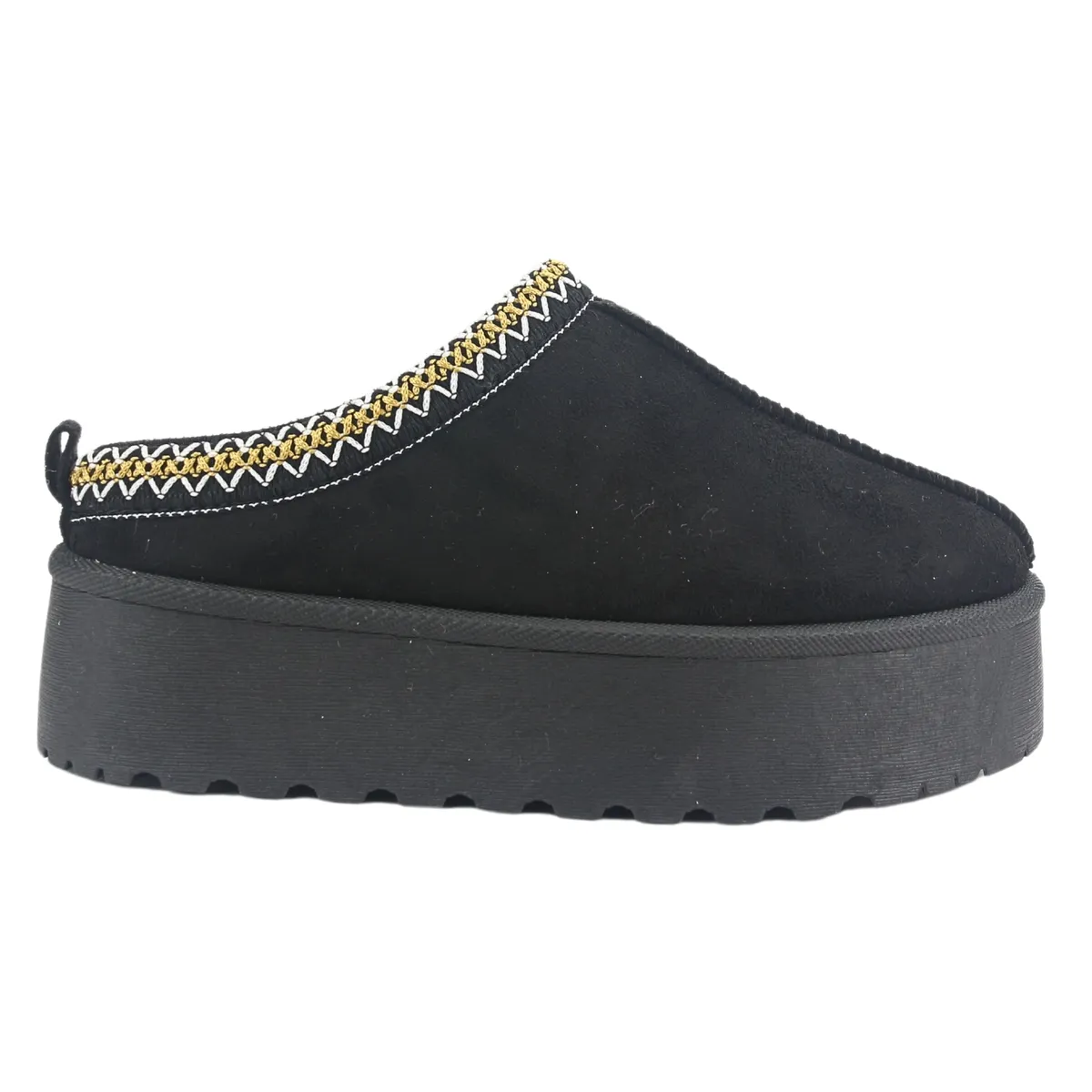 CHALADA - Pantufla Mujer Negro Comfort Chalada Pinguih-3