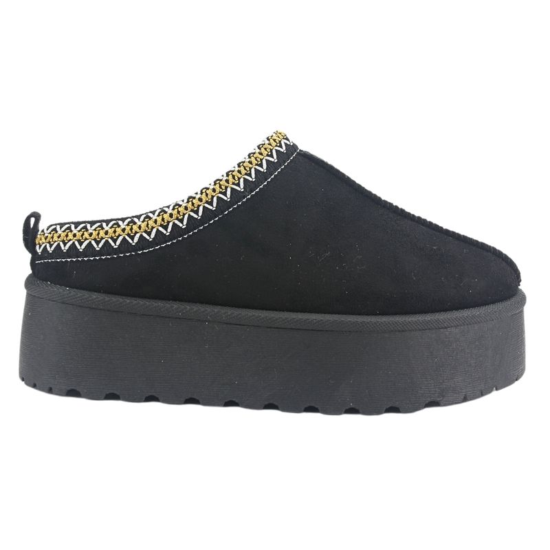 CHALADA - Pantufla Mujer Negro Comfort Chalada Pinguih-3