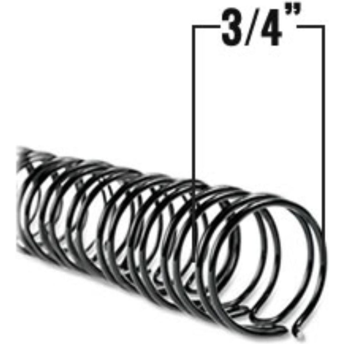 GENERICO - Anillo Metalicos Doble Cero 2:1 19mm (3/4) 10 Unid. - Negro