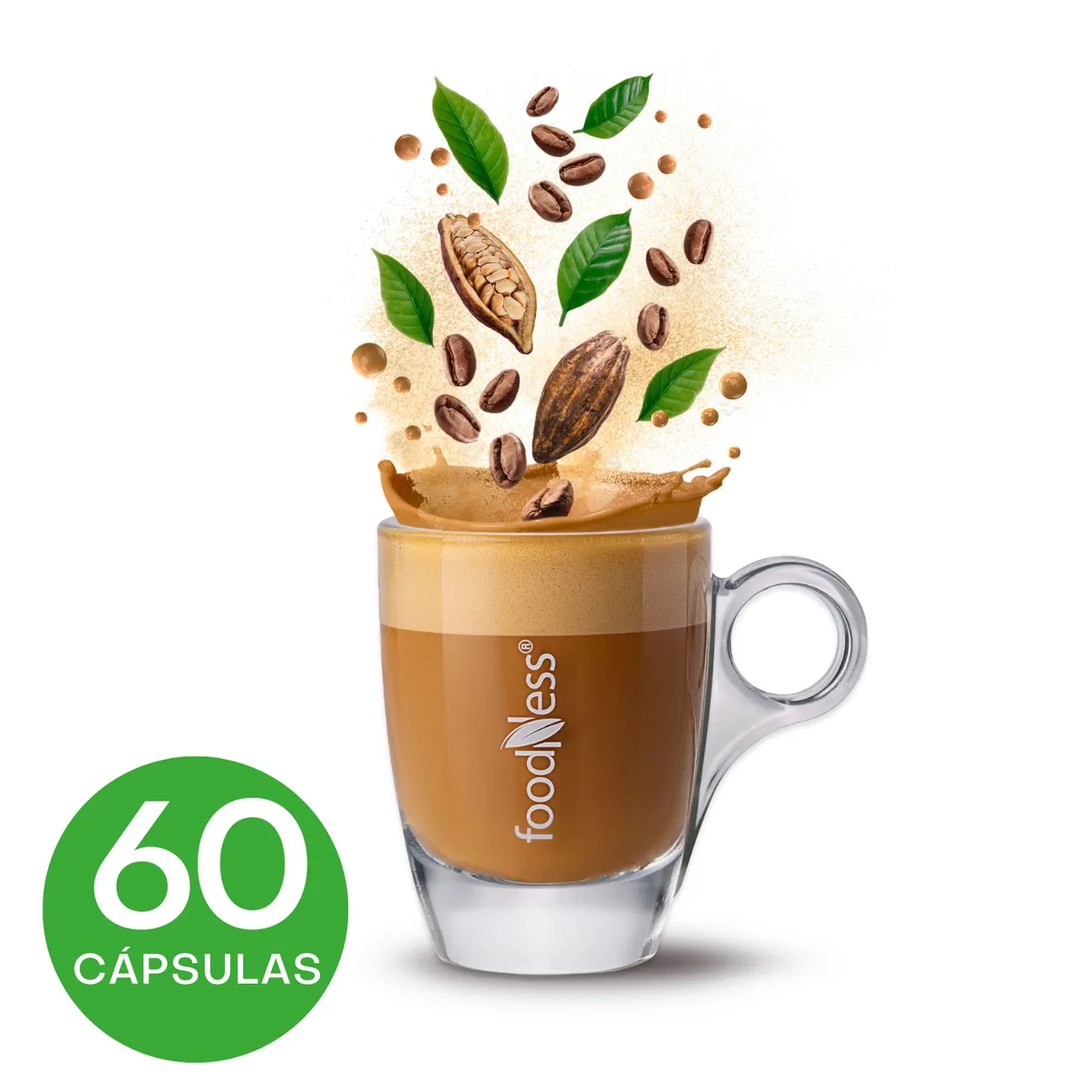 FOODNESS - Nutty Coffee - 60 Cápsulas Dolce Gusto compatibles.