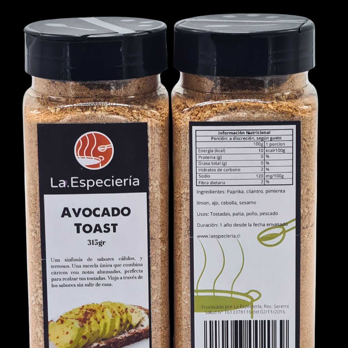 GENERICO - Avocado Toast o Tostada de Palta Mezcla Natural Sin Aditivos 315g La Especieria