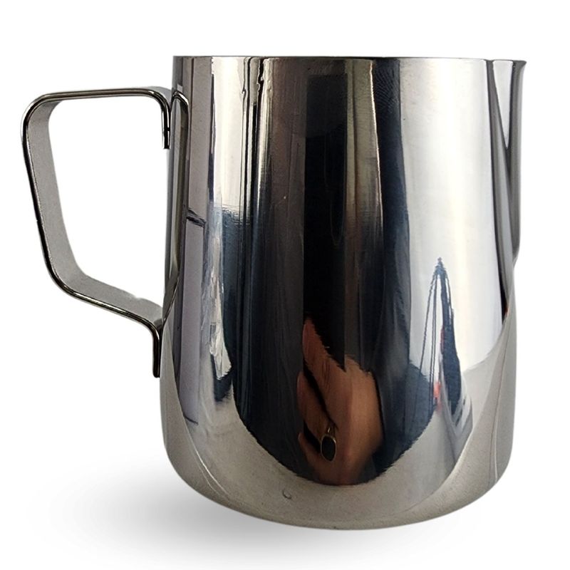 GENERICO - Jarro Lechero Olla 350 ml Medidor Temperatura Aluminio.
