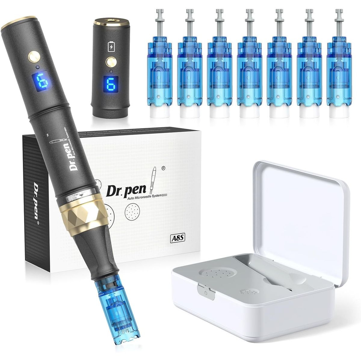 GENERICO - Dr pen Ultima A8s Dermapen Profesional Con 20 cartuchos