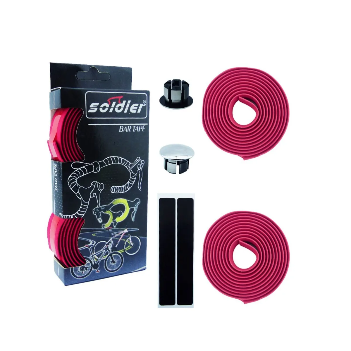 GENERICO - Cinta Manillar Protector Manubrio Bicicletas Soft Eva Soldie