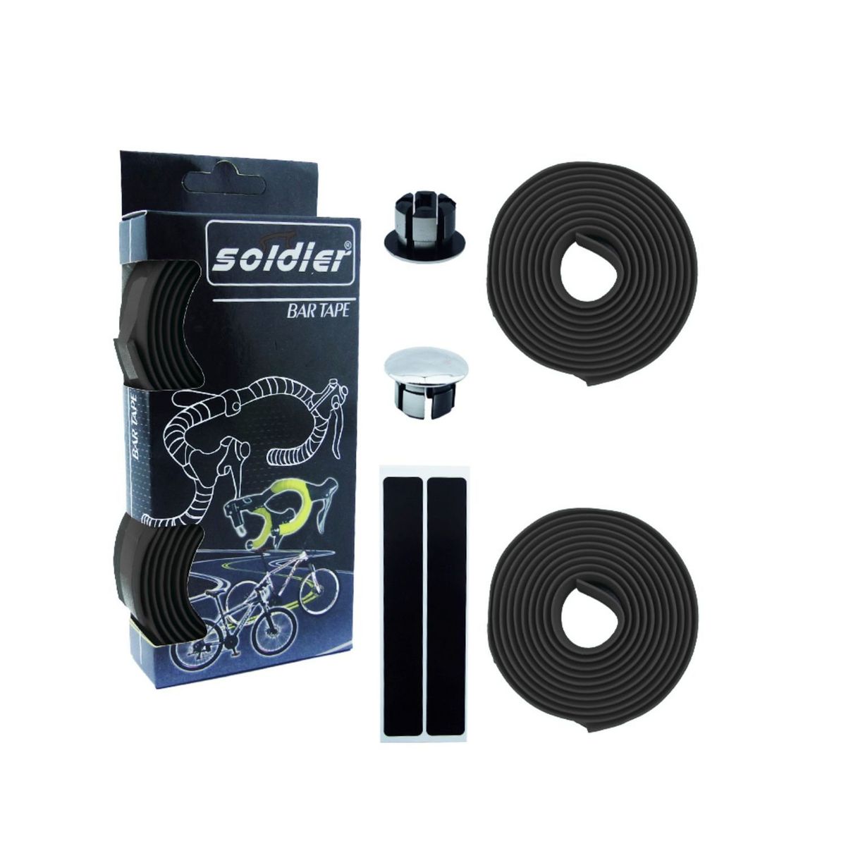 GENERICO - Cinta Manillar Protector Manubrio Bicicletas Soft Eva Soldie