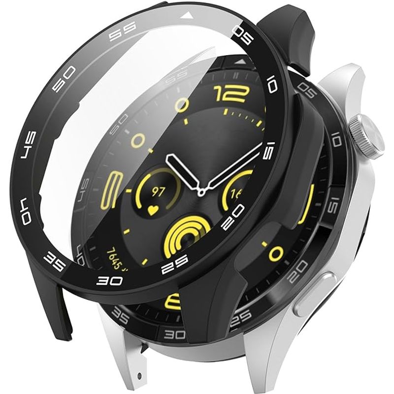 GENERICO - Protector Con Vidrio Para Huawei Watch GT4 46mm  Negro