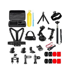 GENERICO - Kit 28 Accesorios Para Camara Gopro Deportiva Con Estuche