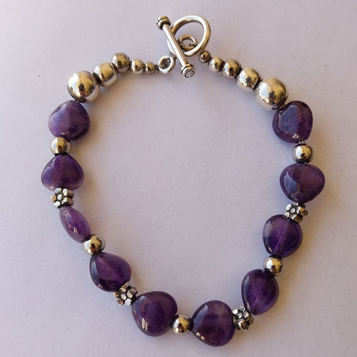 GENERICO - Pulsera Amatista Corazón