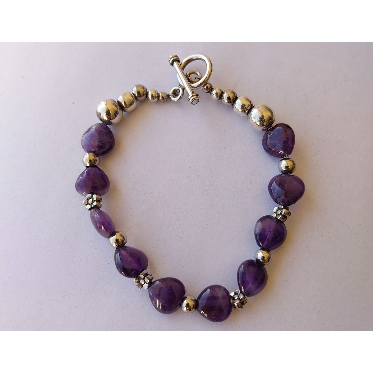 GENERICO - Pulsera Amatista Corazón