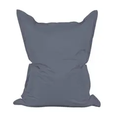 AUCKLAND OUTDOOR - Cojin Pouf Gigante Impermeable 600D 180x140 cm Gris Apto Pileta