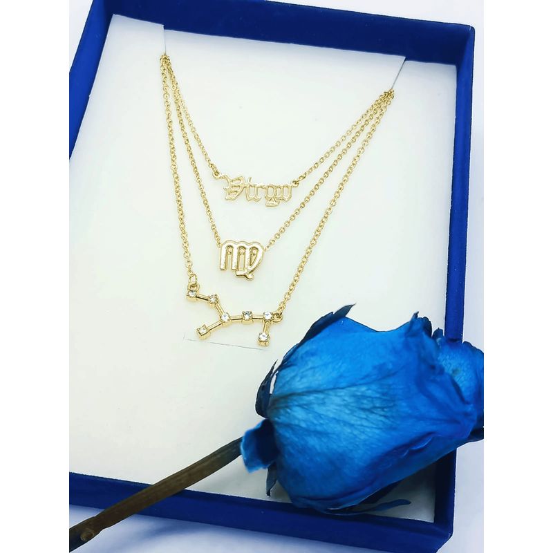 ELBAULDEJUMA - Collares multicapa 3 en 1 zodiaco Virgo horoscopo