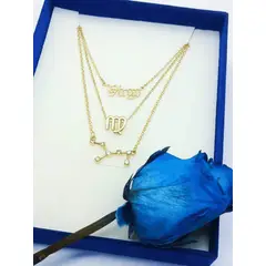 ELBAULDEJUMA - Collares multicapa 3 en 1 zodiaco Virgo horoscopo