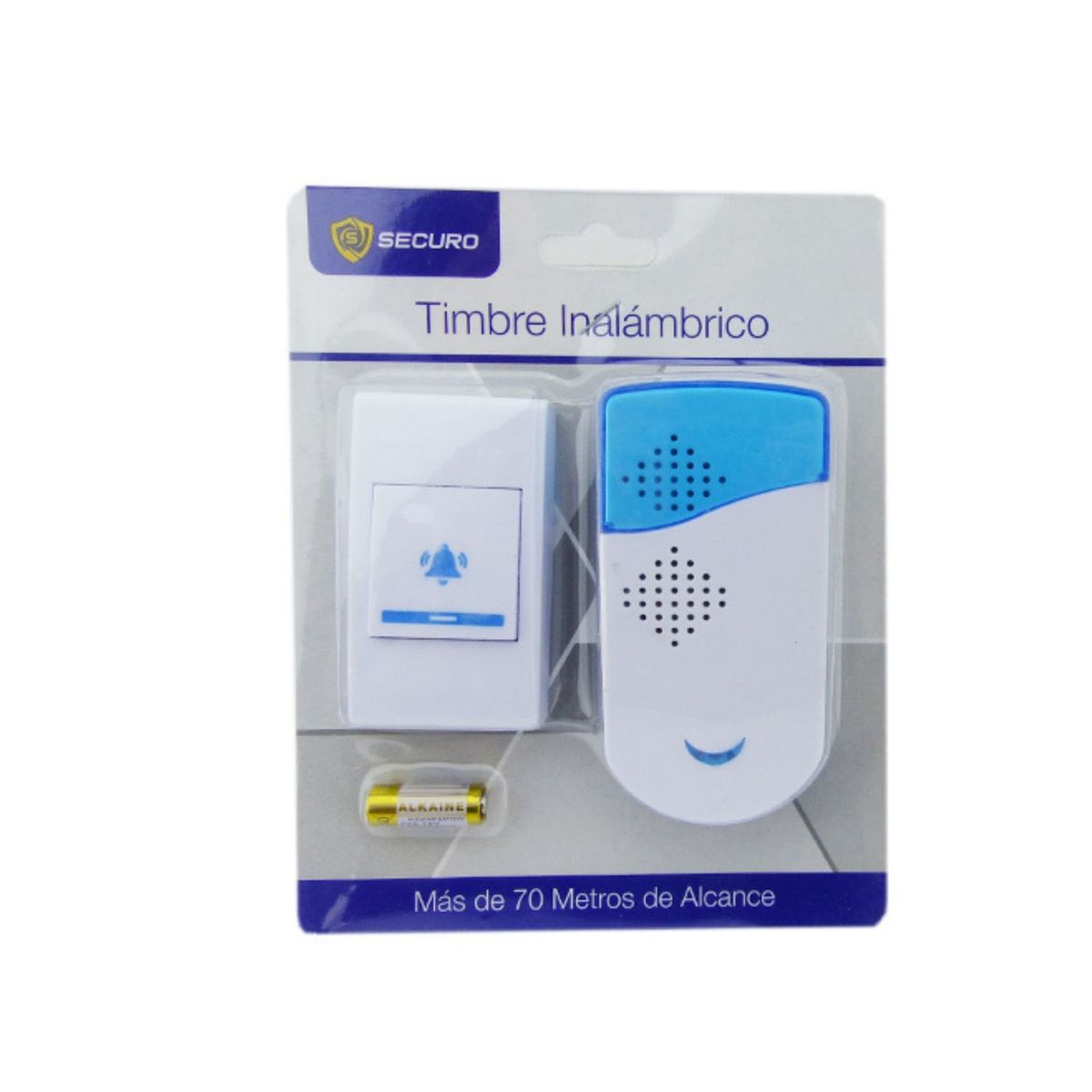 GENERICO - Timbre Inalambrico Pila 12v Alcance 70Mts 32 Melodias