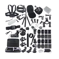 GENERICO - Kit 54 Accesorios Para Camara Gopro Deportiva Con Estuche