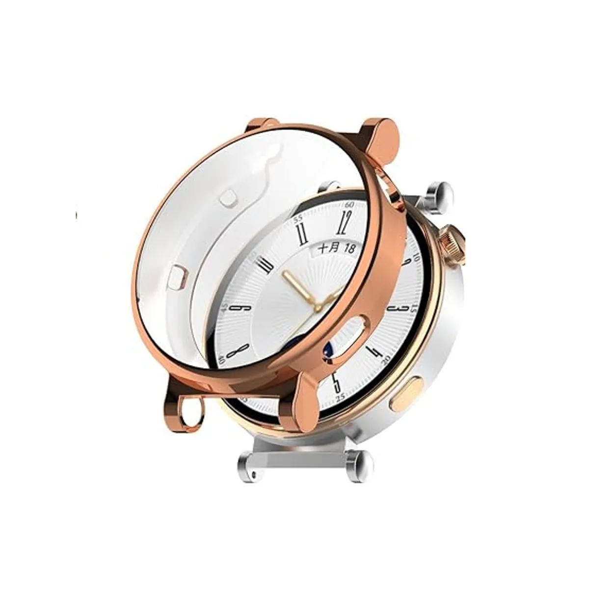 GENERICO - Protector Silicona Para Huawei Watch GT4 41mm Rosa Gold