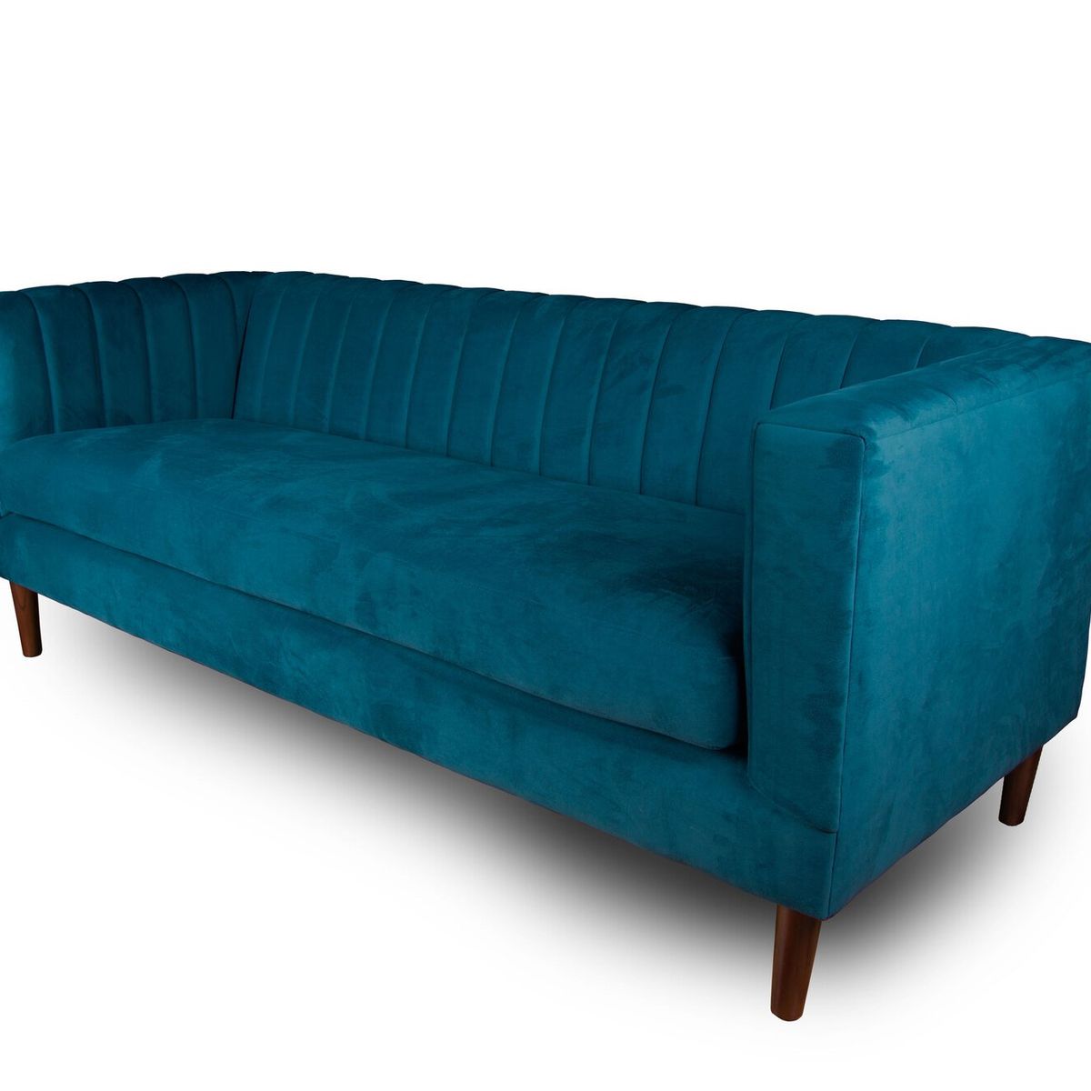 LATAM HOME - Sofá Sorrento 3 Cuerpos Tela Velvet Vivian Azul