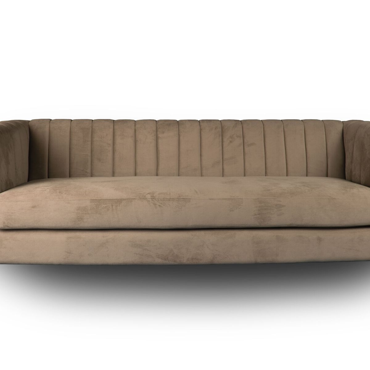 LATAM HOME - Sofá Sorrento 3 Cuerpos Tela Velvet Vivian Café