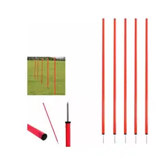 GENERICO - Pack 5 Bastones 1.5 Mts Slalom De Entrenamiento Con Estaca