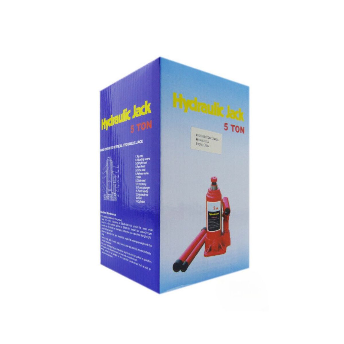 GENERICO - Gata Hidraulica 5 Toneladas Tipo Botella Levanta Auto Camiones