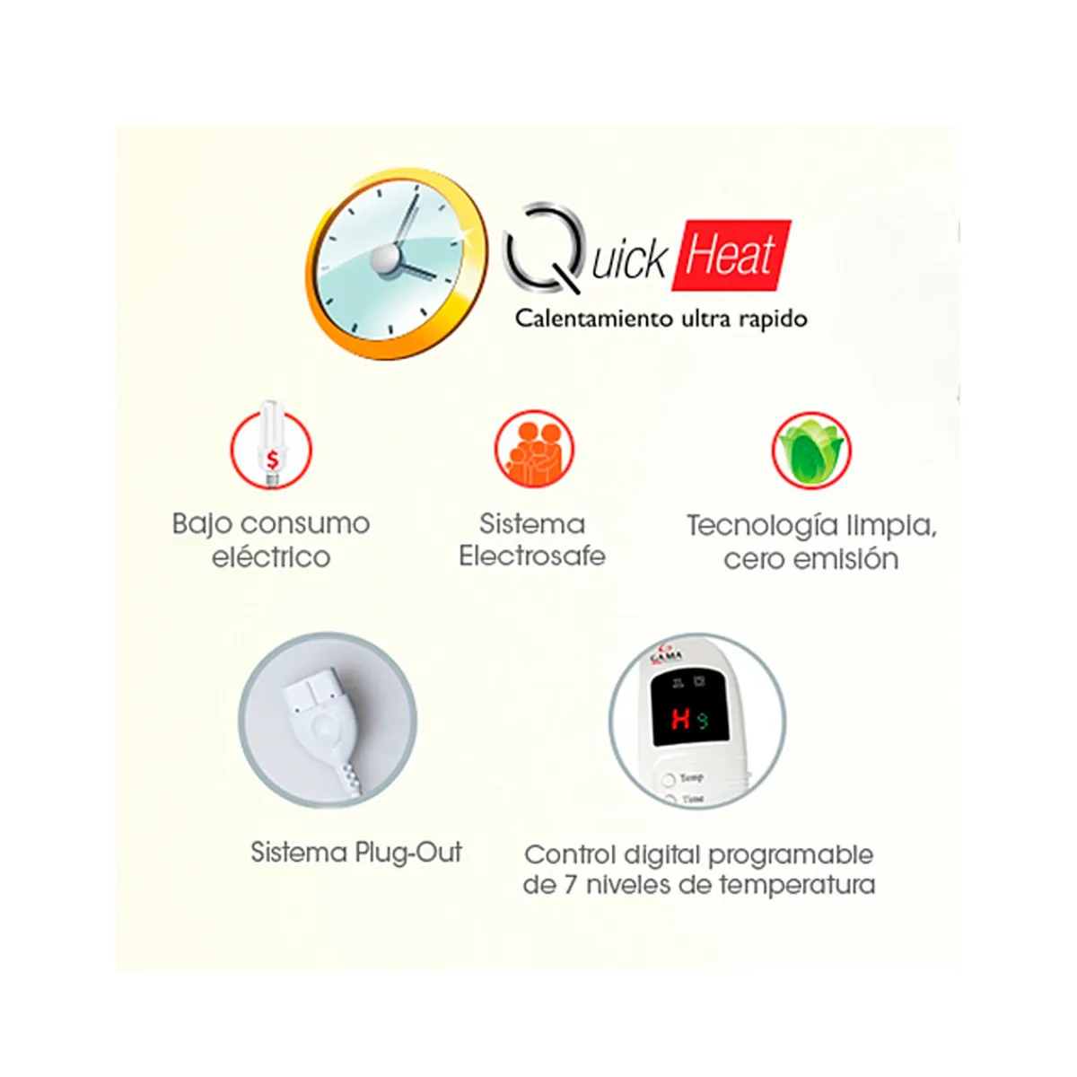 GAMA - Calientacama Gama YSEB-011 Control Timer 1 plaza 150x80