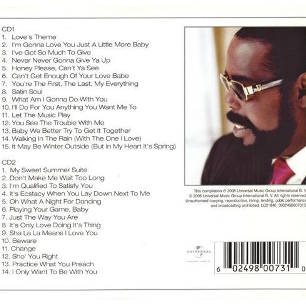 HITWAY MUSIC - BARRY WHITE - GOLD: THE VERY BEST (2CD) - CD HITWAY MUSIC