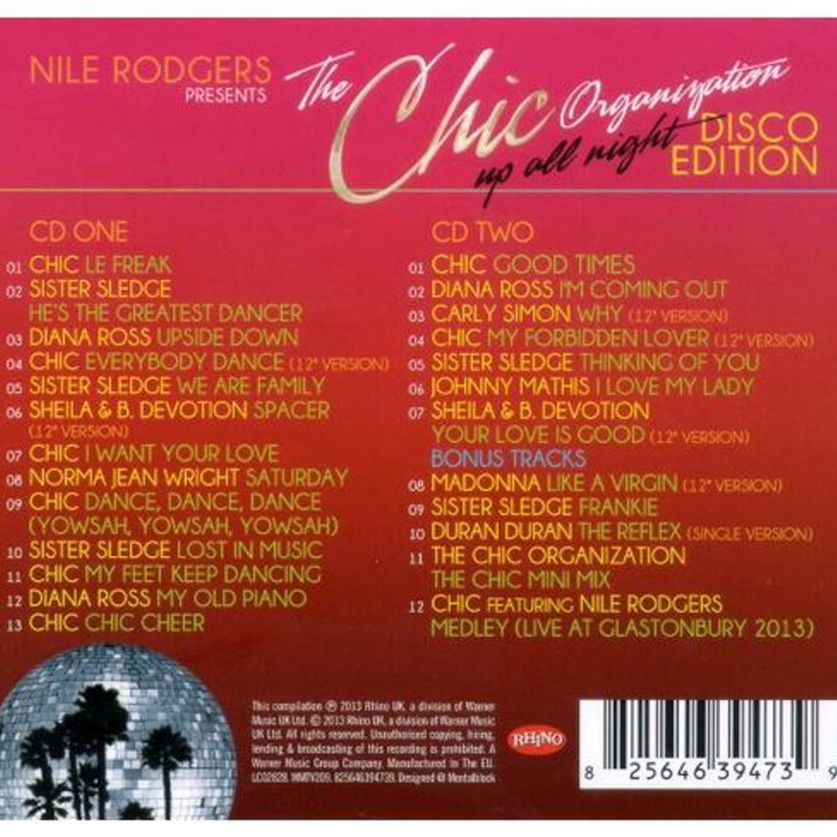 HITWAY MUSIC - NILE RODGERS - THE CHIC ORGANIZATION UP - CD HITWAY MUSIC