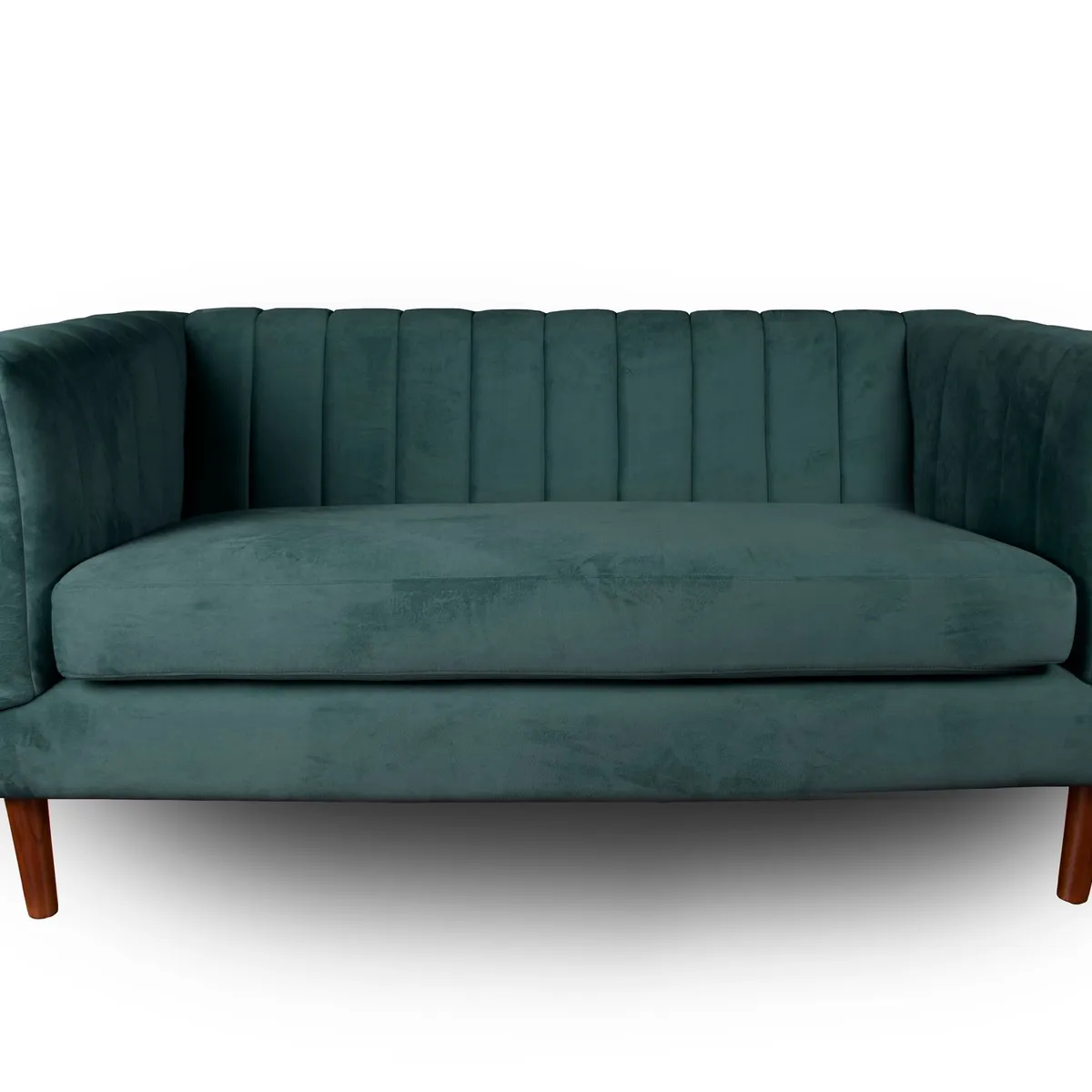 LATAM HOME - Sofá Sorrento 2 Cuerpos Tela Velvet Vivian Gris.