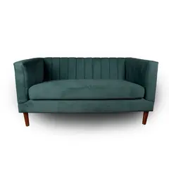 LATAM HOME - Sofá Sorrento 2 Cuerpos Tela Velvet Vivian Gris