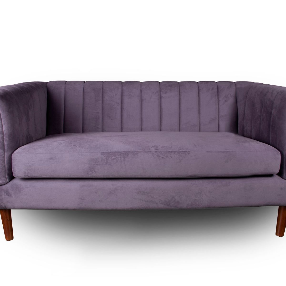 LATAM HOME - Sofá Latam Home Sorrento 2C Lila, Tela Velvet, Patas Madera