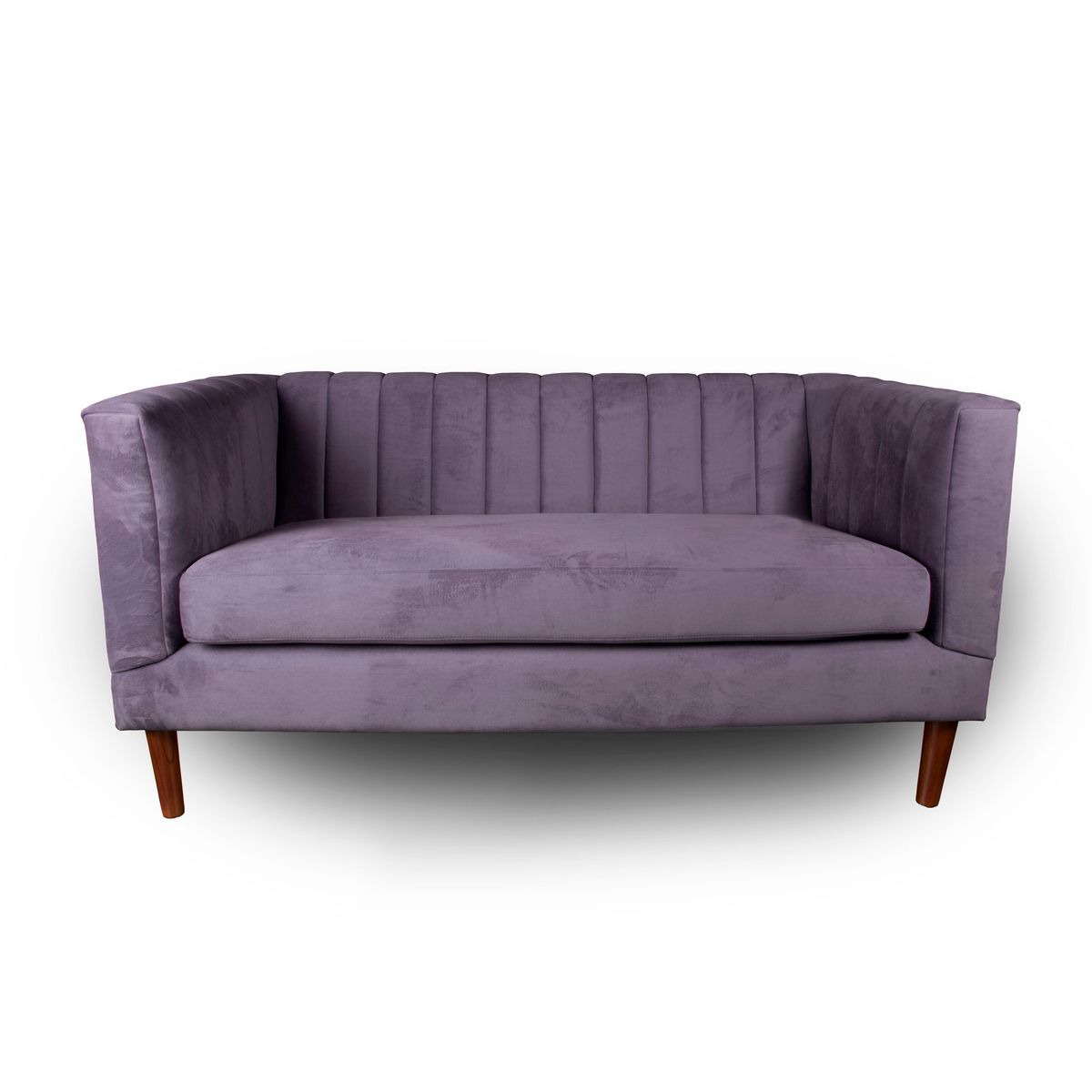 LATAM HOME - Sofá Latam Home Sorrento 2C Lila, Tela Velvet, Patas Madera