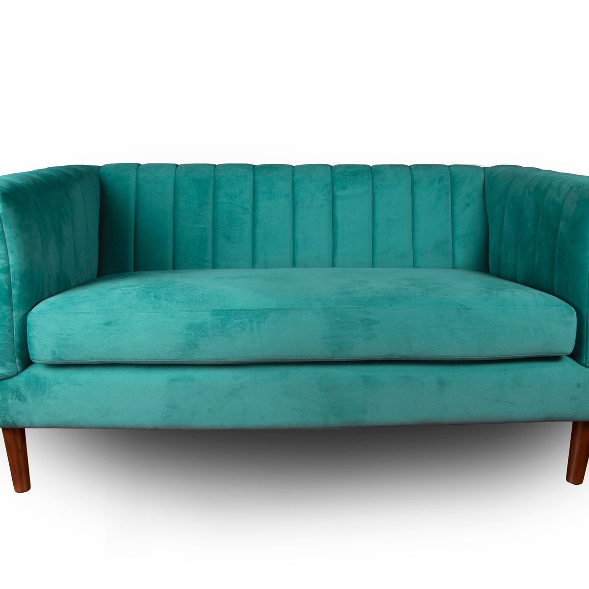 LATAM HOME - Sofá Sorrento 2 Cuerpos Tela Velvet Vivian Verde.