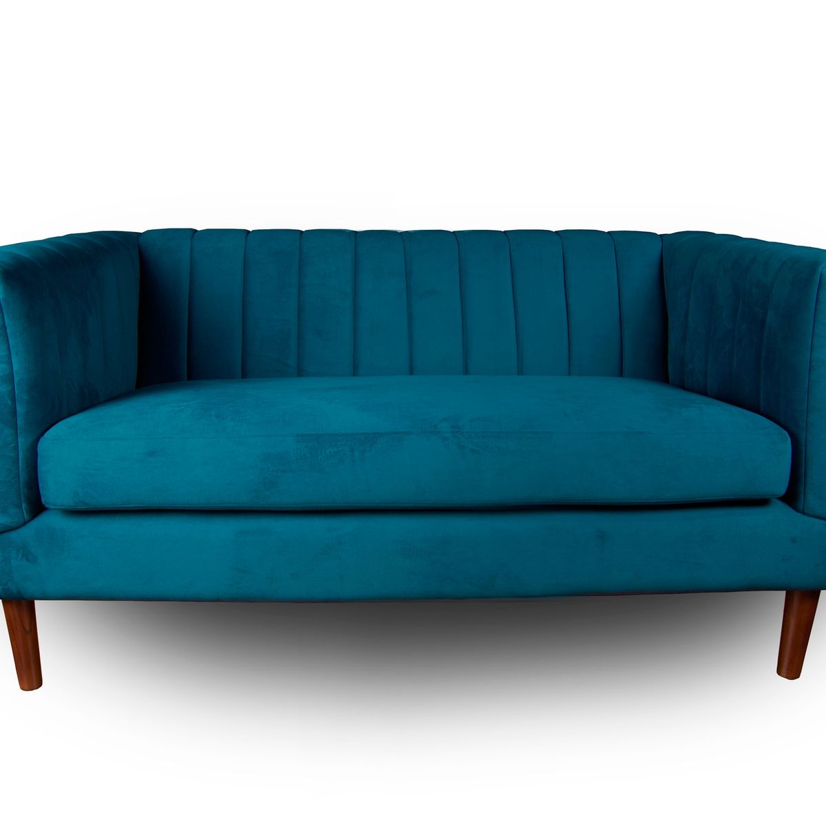 LATAM HOME - Sofá Sorrento 2 Cuerpos Tela Velvet Vivian Azul