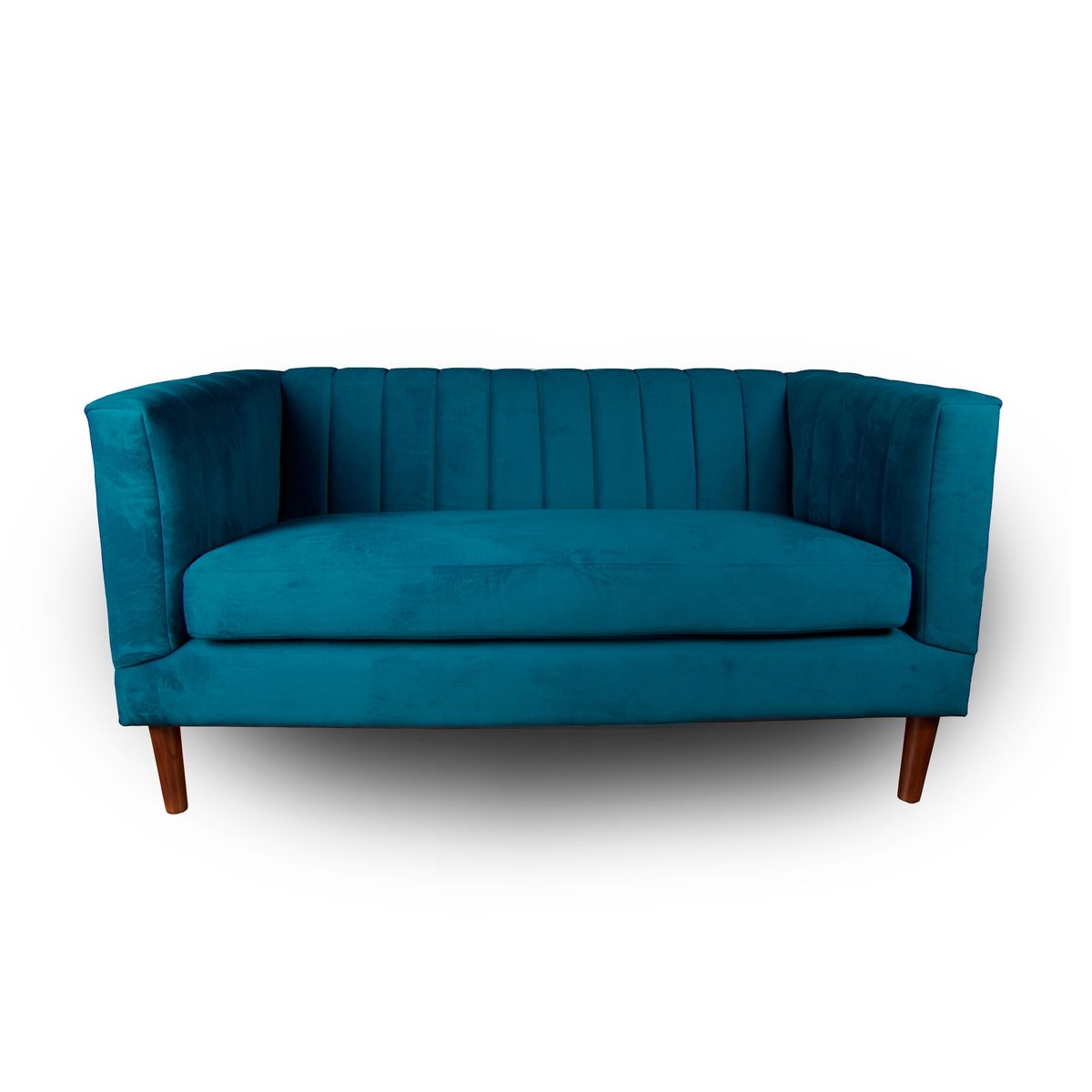 LATAM HOME - Sofá Sorrento 2 Cuerpos Tela Velvet Vivian Azul