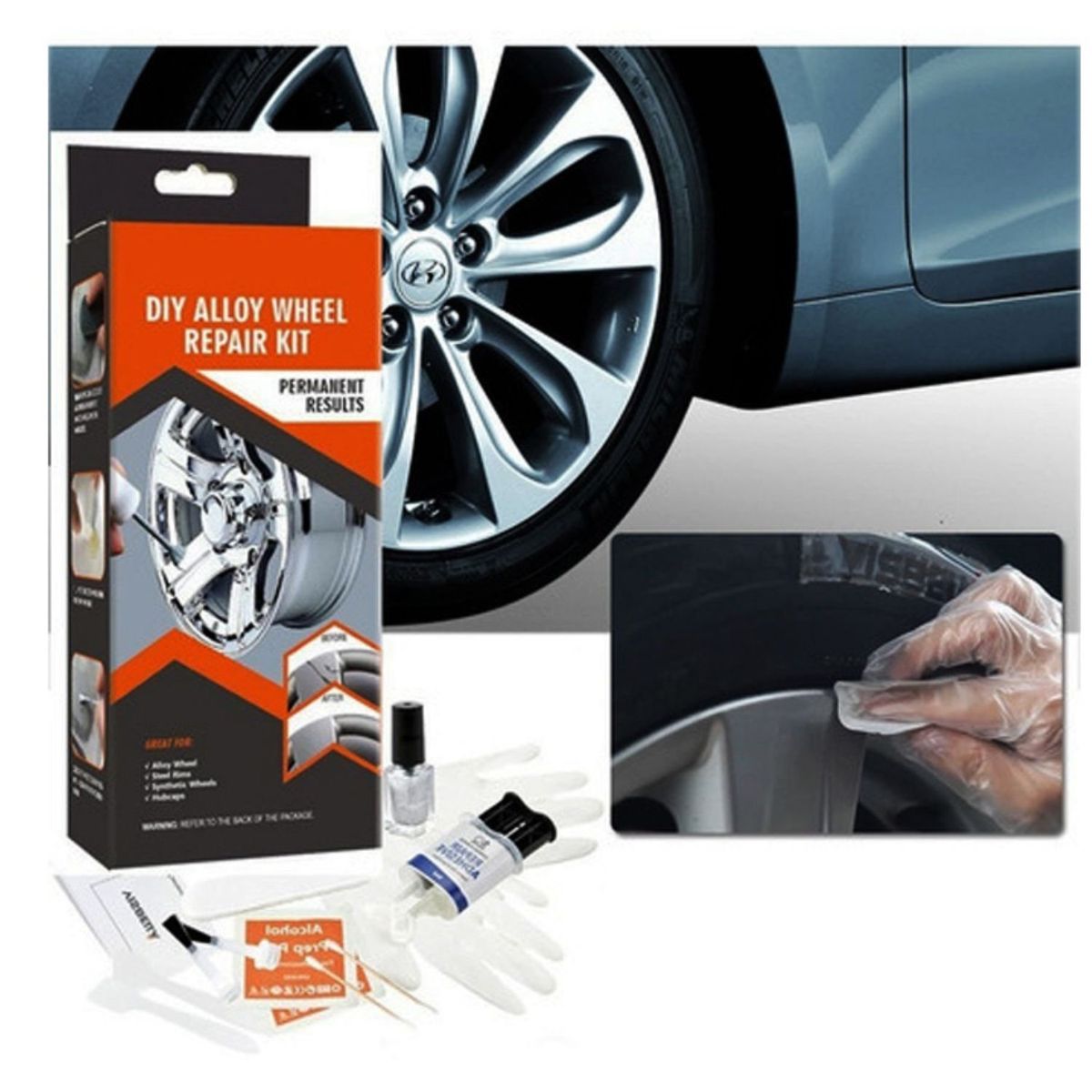 GENERICO - Kit Repara Llanta Aleación De Auto Vehiculo Repara Grietas