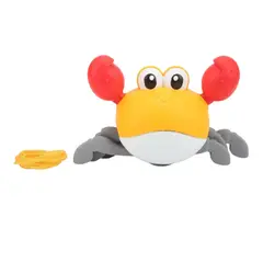 GENERICO - Cangrejo Para tina y Gateo del Bebe a Cuerda AMARILLO