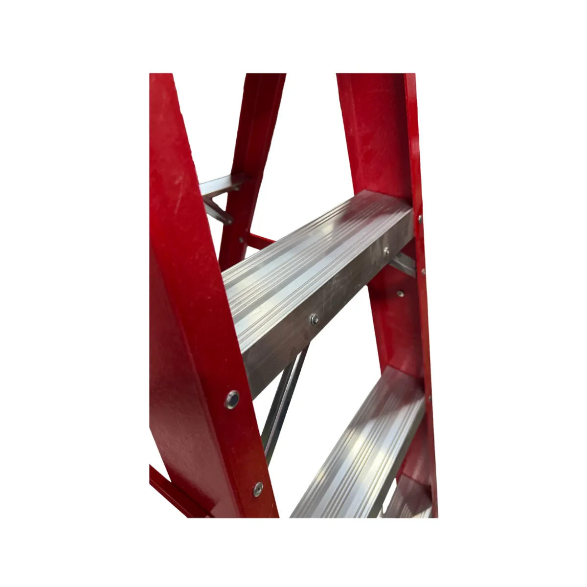 GENERICO - Escalera de Fibra de Vidrio Tipo Tijera 6 Peldaños